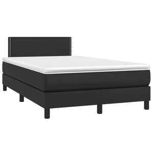 Letto a Molle con Materasso e LED Nero 120x190 cm in Similpelle 3270129