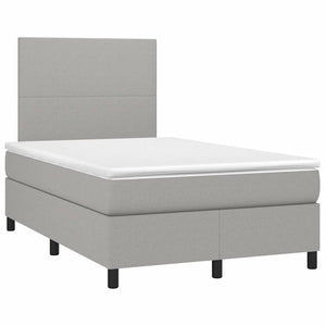 Letto a Molle Materasso e LED Grigio Chiaro 120x190 cm Tessuto 3270183