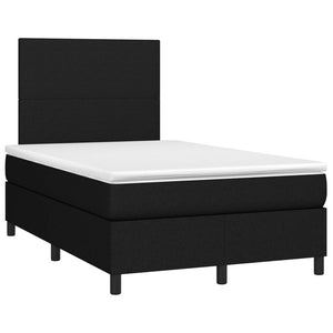 Letto a Molle con Materasso e LED Nero 120x190 cm in Tessuto 3270185