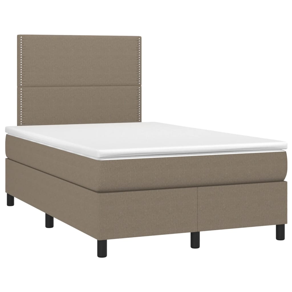 Letto a Molle con Materasso e LED Tortora 120x190 cm in Tessutocod mxl 91387