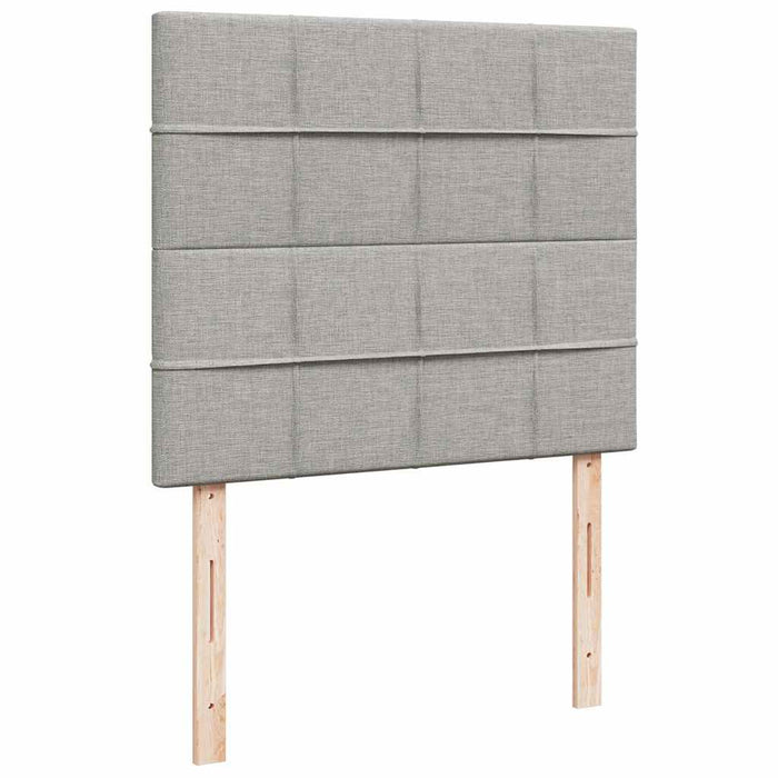 Letto a Molle Materasso e LED Grigio Chiaro 120x190 cm Tessuto 3270197