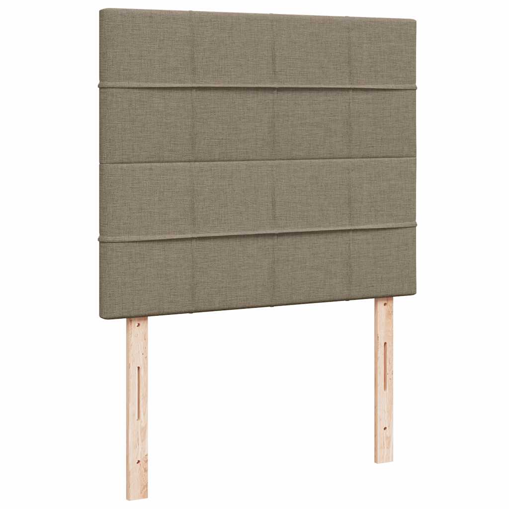 Letto a Molle con Materasso e LED Tortora 120x190 cm in Tessuto 3270201