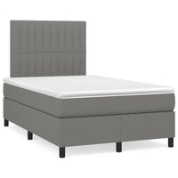 Letto a Molle Materasso e LED Grigio Scuro 120x190cm in Tessutocod mxl 91841