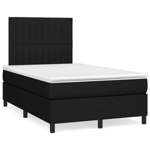 Letto a Molle con Materasso e LED Nero 120x190 cm in Tessuto 3270213