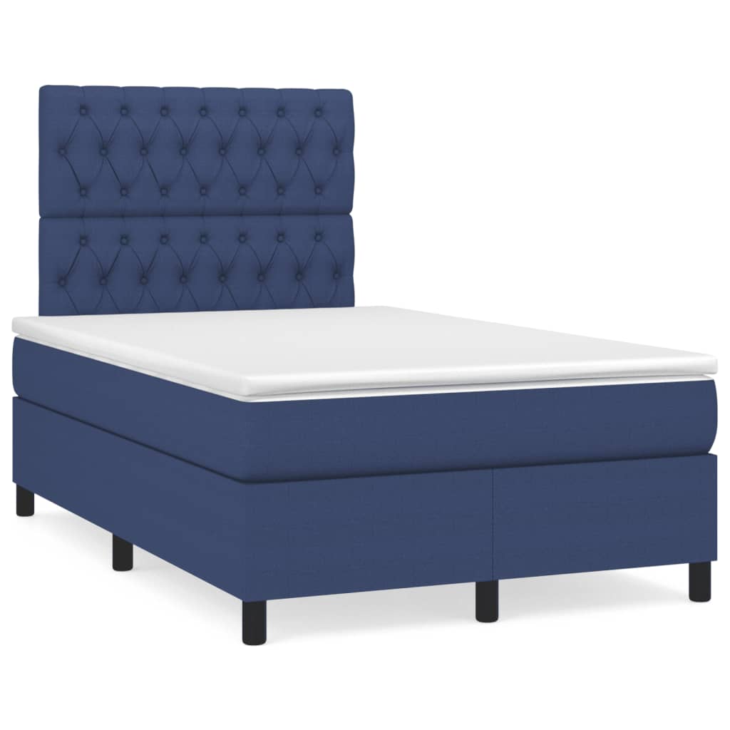 Letto a Molle con Materasso e LED Blu 120x190 cm in Tessuto 3270224