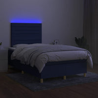 Letto a Molle con Materasso e LED Blu 120x190 cm in Tessuto 3270259