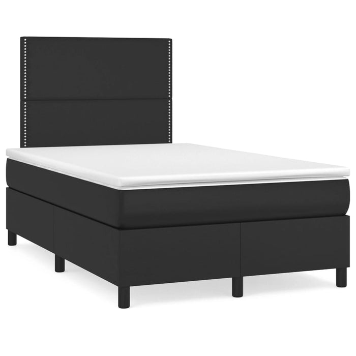 Letto a Molle con Materasso e LED Nero 120x190 cm in Similpelle 3270287