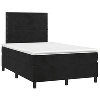 Letto a Molle con Materasso e LED Nero 120x190 cm in Velluto 3270307