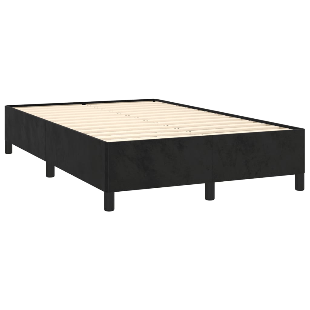 Letto a Molle con Materasso e LED Nero 120x190 cm in Velluto 3270307