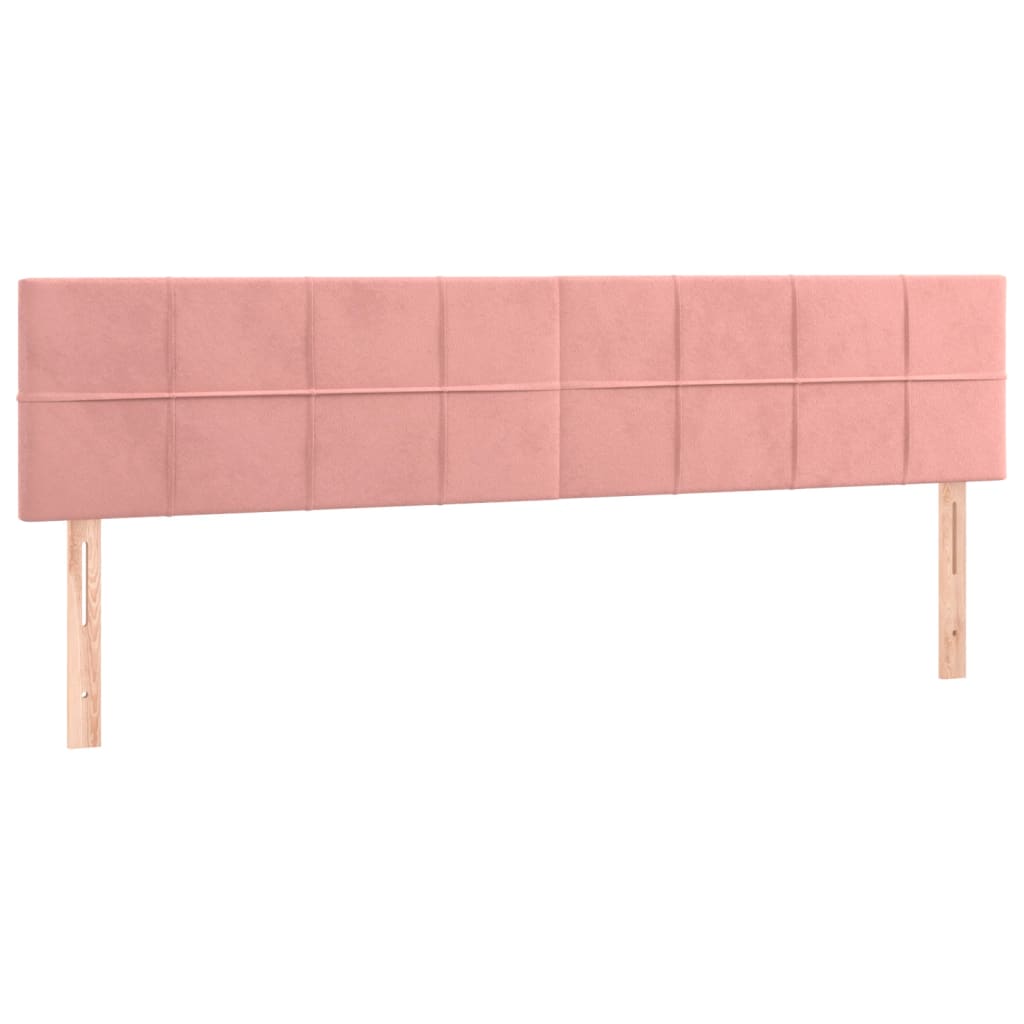 Letto a Molle con Materasso e LED Rosa 120x190 cm in Velluto 3270316