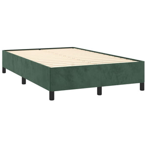 Letto a Molle con Materasso e LED Verde Scuro 120x190cm Velluto 3270326