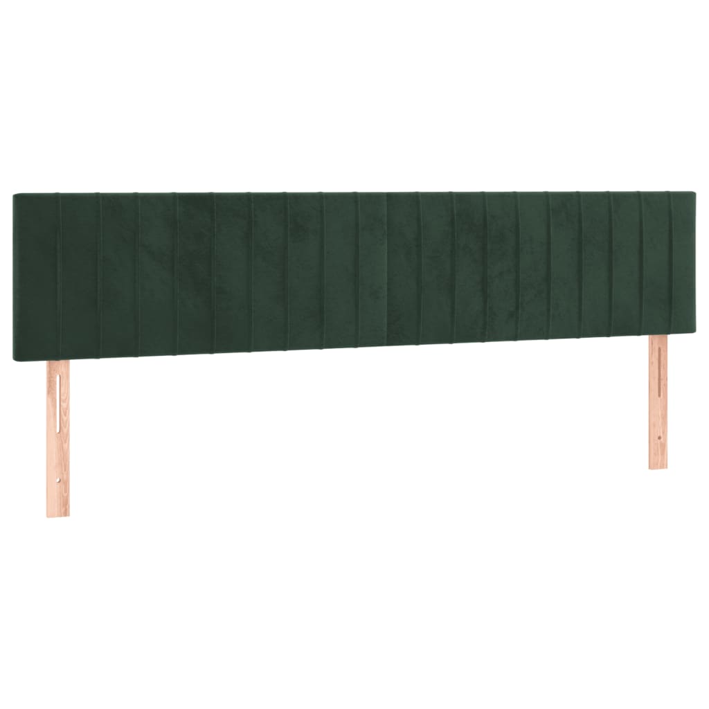 Letto a Molle con Materasso e LED Verde Scuro 120x190cm Velluto 3270326