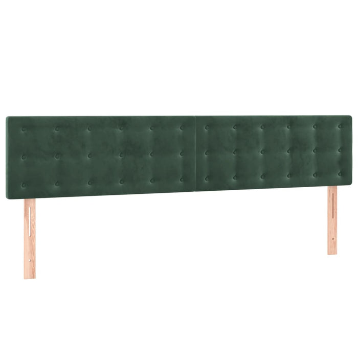 Letto a Molle con Materasso e LED Verde Scuro 120x190cm Velluto 3270338