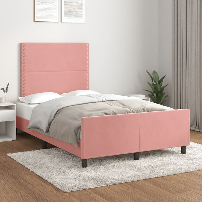 Giroletto con Testiera Rosa 120x190 cm in Vellutocod mxl 92276