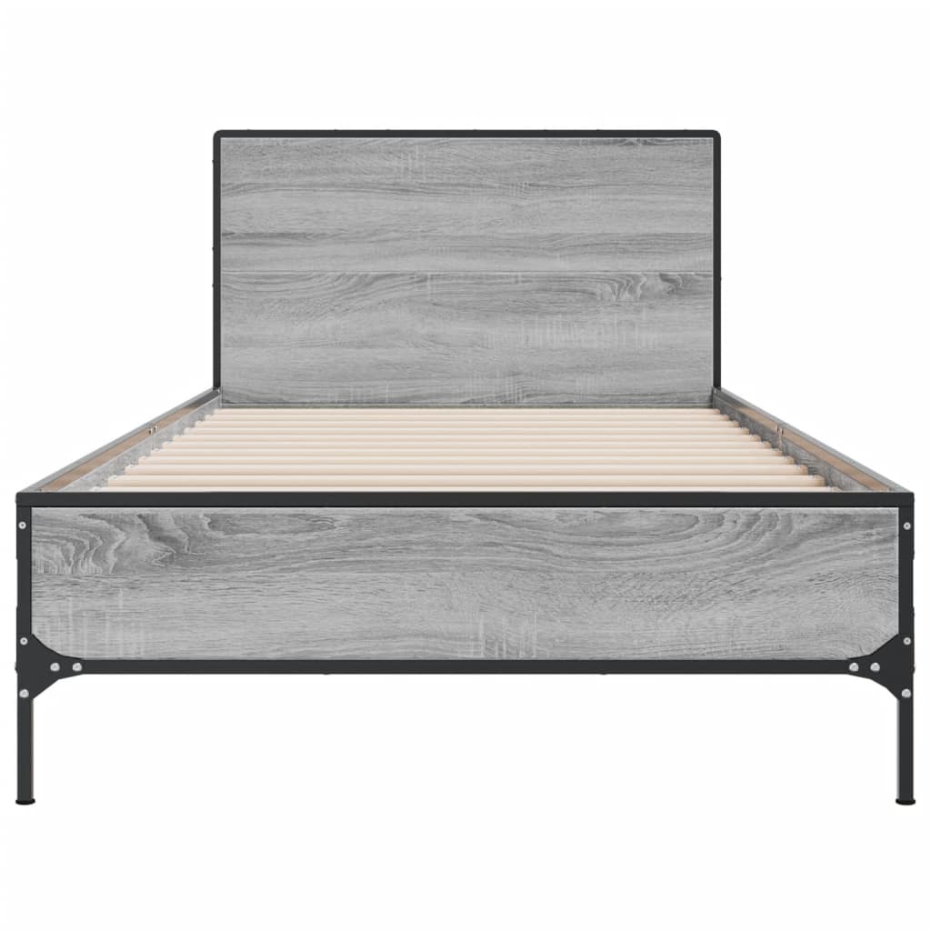 Giroletto Grigio Sonoma 75x190cm in Legno Multistrato e Metallo 845560