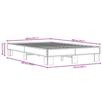 Giroletto Rovere Fumo 140x200 cm in Legno Multistrato Metallo 845859