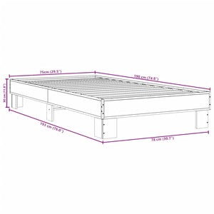 Giroletto Rovere Fumo 75x190 cm in Legno Multistrato e Metallo 845879