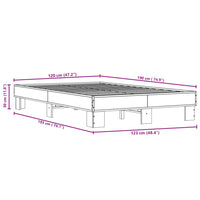 Giroletto Grigio Sonoma 120x190 cm in Legno Multistrato Metallo 845890