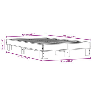 Giroletto Grigio Sonoma 120x190 cm in Legno Multistrato Metallo 845890