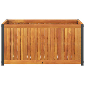 Fioriera da Giardino 85x45x44 cm in Legno Acacia e Acciaio 367611