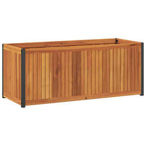 Fioriera da Giardino 110x45x44 cm in Legno Acacia e Acciaio 367612