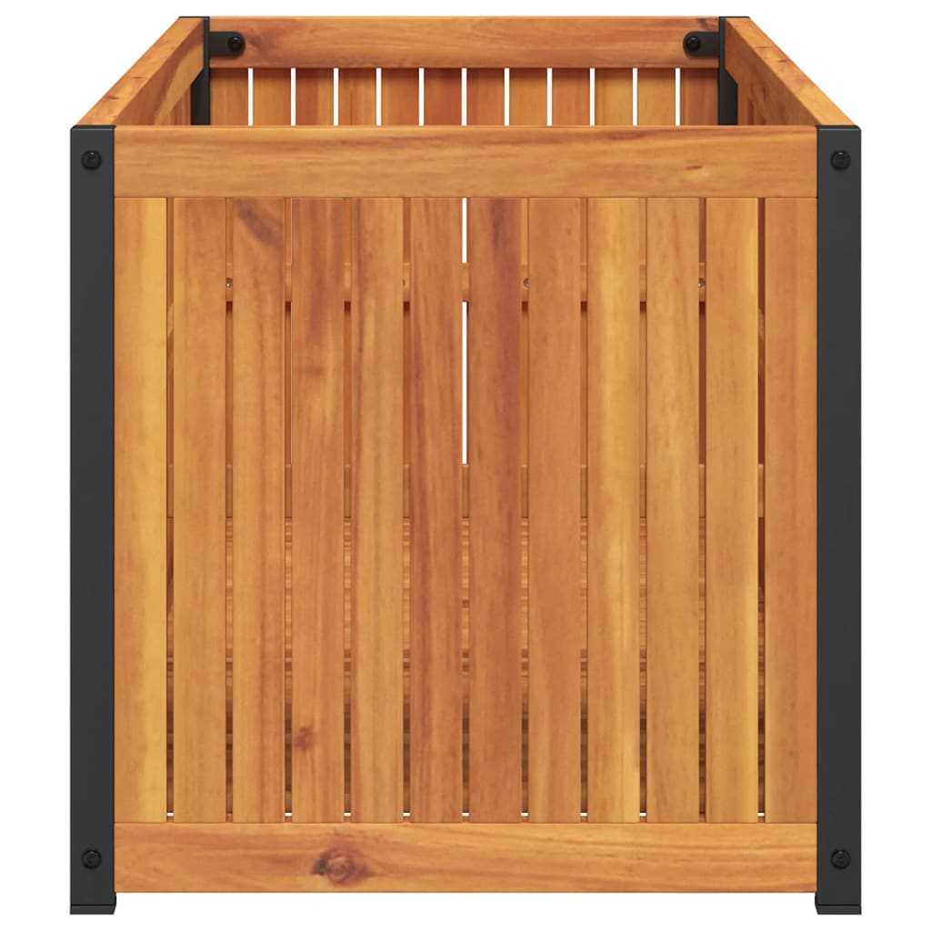 Fioriera da Giardino 110x45x44 cm in Legno Acacia e Acciaio 367612