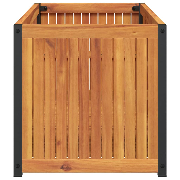 Fioriera da Giardino 110x45x44 cm in Legno Acacia e Acciaio 367612