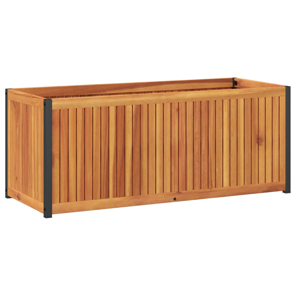 Fioriera da Giardino 110x45x44 cm in Legno Acacia e Acciaio 367612