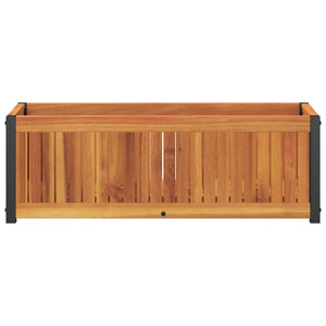 Fioriera da Giardino 80x30x27,5 cm in Legno Massello di Acacia 367614