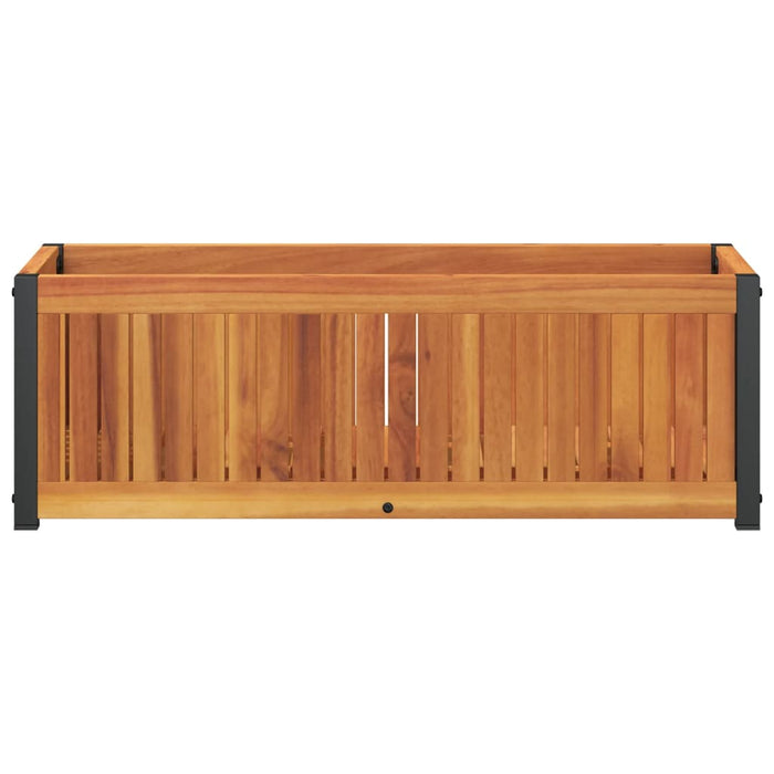 Fioriera da Giardino 80x30x27,5 cm in Legno Massello di Acacia 367614