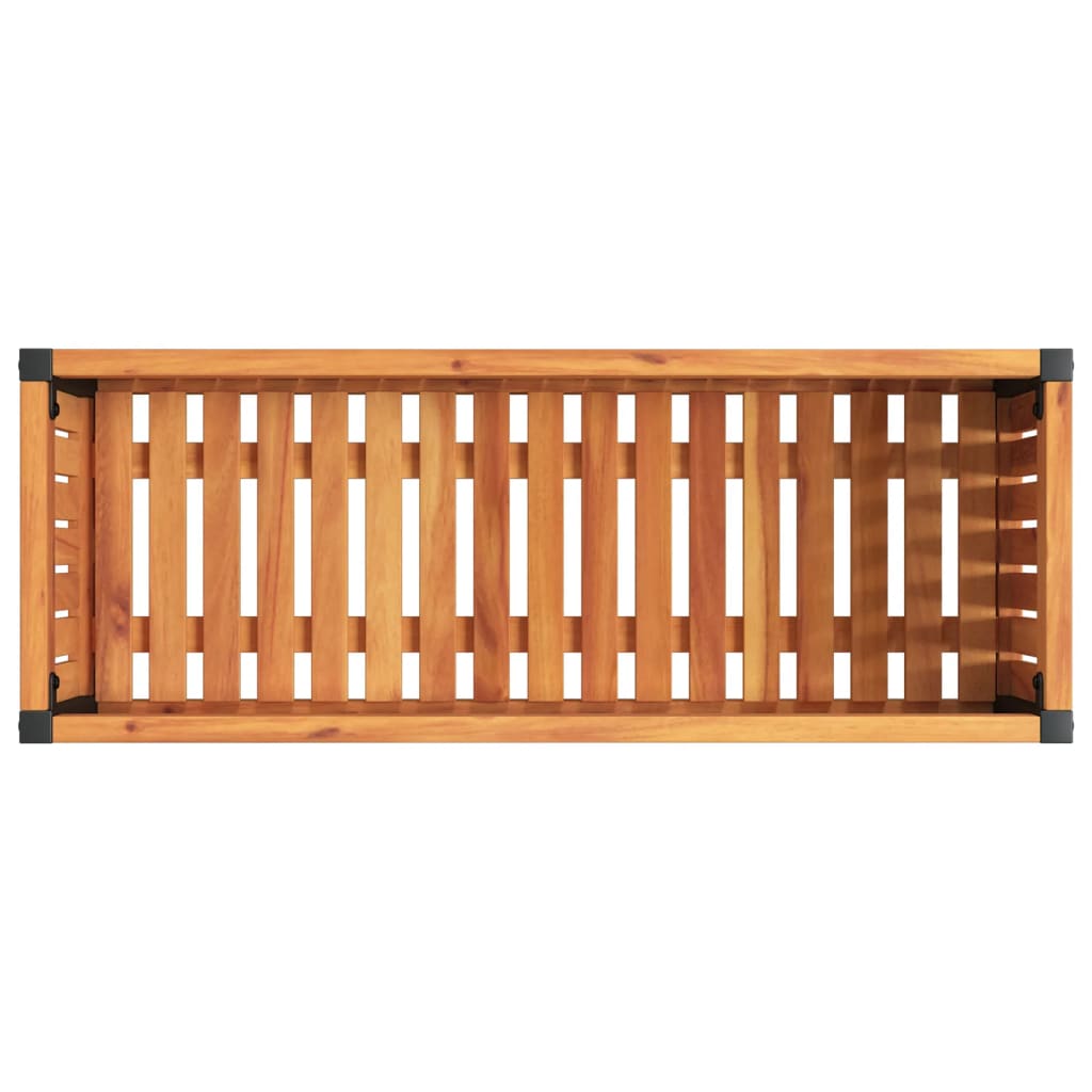 Fioriera da Giardino 80x30x27,5 cm in Legno Massello di Acacia 367614