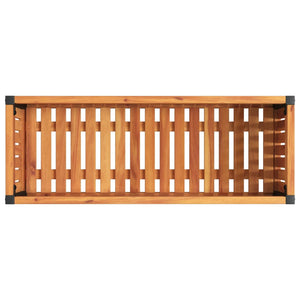 Fioriera da Giardino 80x30x27,5 cm in Legno Massello di Acacia 367614