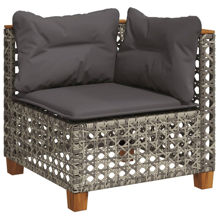 Set Divano da Giardino 8 pz con Cuscini Grigio in Polyrattan 3261753