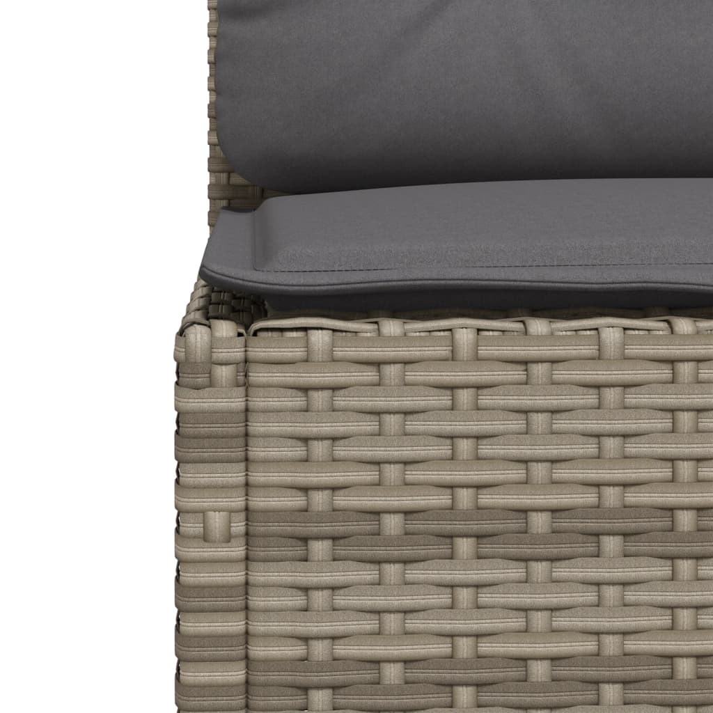 Set Divano da Giardino 8 pz con Cuscini Grigio in Polyrattan 3261762