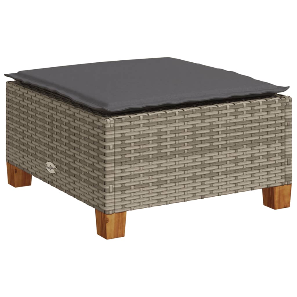 Set Divano da Giardino 9 pz con Cuscini Grigio in Polyrattan 3261960