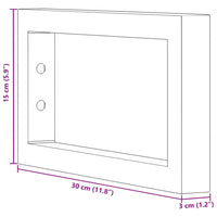 Reggimensole per Lavabo 2 pz Bianche Rettangolari in Acciaio 4007262