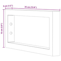 Reggimensole per Lavabo 2 pz Bianche Rettangolari in Acciaio 4007263