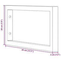 Reggimensole per Lavabo 2 pz Bianche Rettangolari in Acciaio 4007265