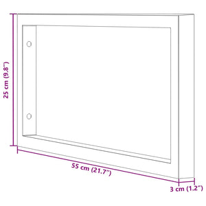 Reggimensole per Lavabo 2 pz Bianche Rettangolari in Acciaio 4007267