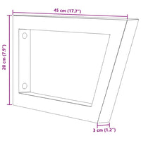 Reggimensole per Lavabo 2 pz Nere Trapezio in Acciaio 4007286