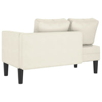 Chaise Longue con Cuscini Crema in Velluto 4007578