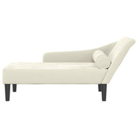 Chaise Longue con Cuscini Crema in Velluto 4007595