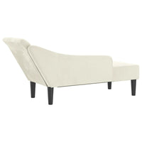 Chaise Longue con Cuscini Crema in Velluto 4007595