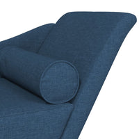 Chaise Longue con Cuscini Blu in Tessuto 4007603