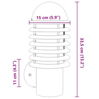 Applique da Esterno 2 pz Nere in Acciaio Inossidabile 4006253