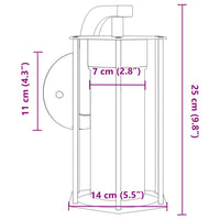 Applique da Esterno 2 pz Nere in Acciaio Inossidabile 4006259