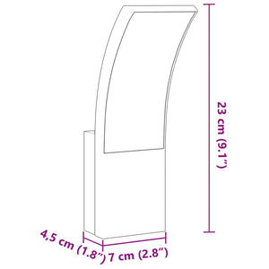 Applique per Esterni con LED 2 pz Bianche Alluminio Pressofuso 4006265