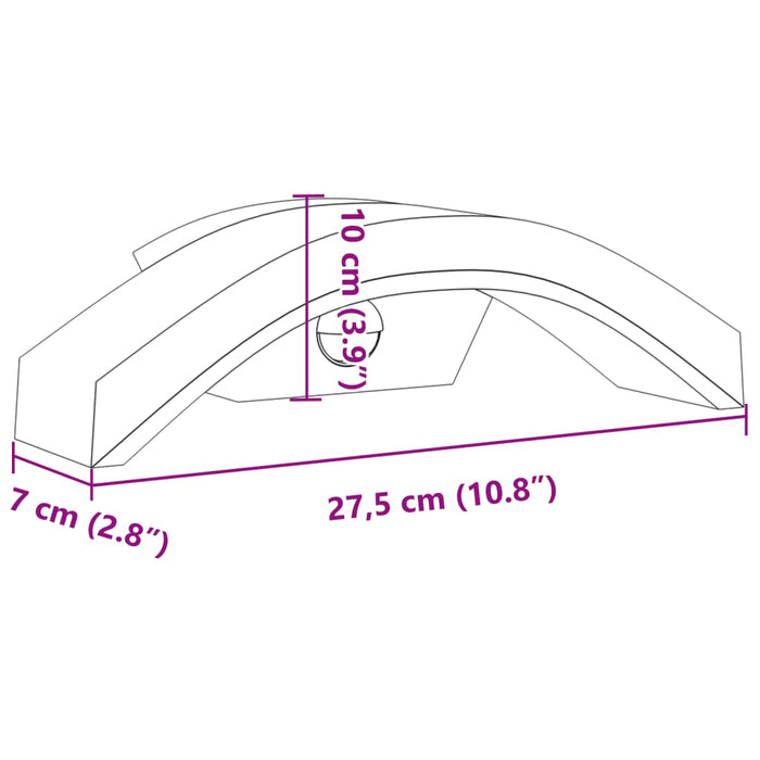 Applique con LED e Sensore 2 pz Nere in Alluminio Pressofuso 4006279