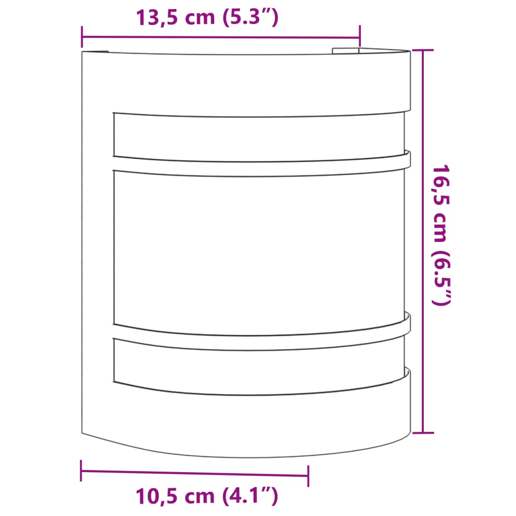 Applique da Esterno 2 pz Argento in Acciaio Inossidabile 4006296