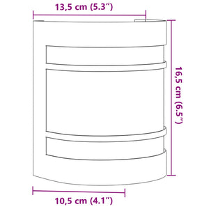 Applique da Esterno 2 pz Argento in Acciaio Inossidabile 4006296